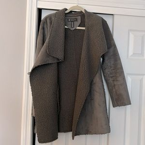 INC gray faux suede coat!!